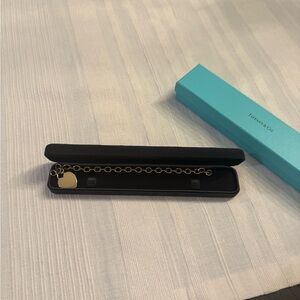 Tiffany & co 18k gold heart charm bracelet